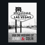 Artsy Black White Red Las Vegas Faire-part de mari<br><div class="desc">Inspiré par la demande d'un client. Moderne et vintage. Tous les textes par défaut peuvent être entièrement customisés avec vos propres mots pour répondre à vos besoins, et vous pouvez également modifier les polices, les tailles, le placement de texte et les couleurs du texte. Pour modifier le texte uniquement, utilisez...</div>