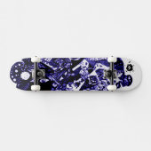Artsy Blue Black Skateboard (Horizontaal)