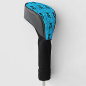Artsy Blue Psychiater Rorschach Blot Golfheadcover (Schuin)