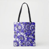 Artsy Blue Sunflower Canvas tas (Voorkant)