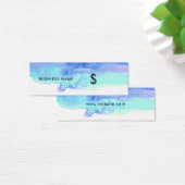 Artsy Blue Waterverf Splash White Price Label Mini Visitekaartjes (Bureau)