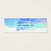 Artsy Blue Waterverf Splash White Price Label Mini Visitekaartjes (Achterkant)