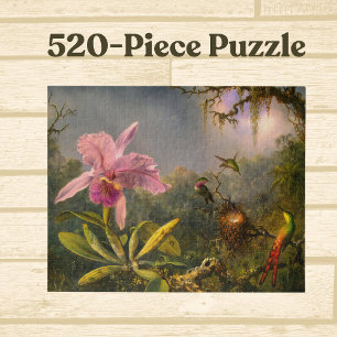 Artsy Brazilian Cattelya Orchid en 3 kolibries Legpuzzel
