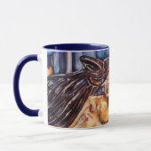Artsy Carousel Cheval Head Art Mug Cup (Gauche)