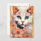 Artsy Cat Briefkaart (Voorkant / Achterkant)