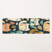 Artsy Cat Pattern Cute Yogamat (Achterkant (horizontaal))