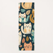 Artsy Cat Pattern Cute Yogamat (Voorkant)