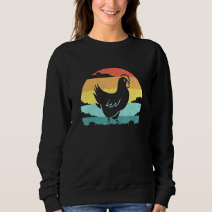 Artsy Chicken Design Chicken Retro Sunset Trui