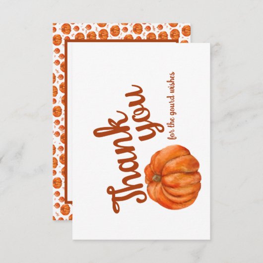 Artsy Citrouille Merci notes (Devant / Derrière)