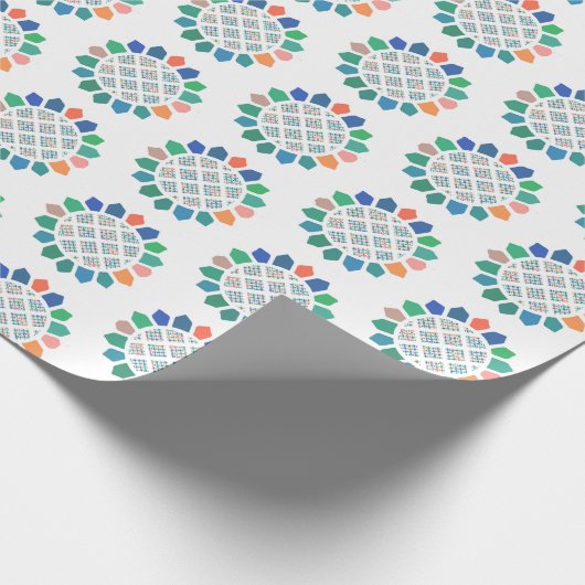 Artsy Color Sunflower Cadeaupapier (Hoek)