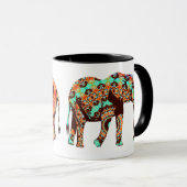 Artsy Colorful Elephant Mug (Devant droit)