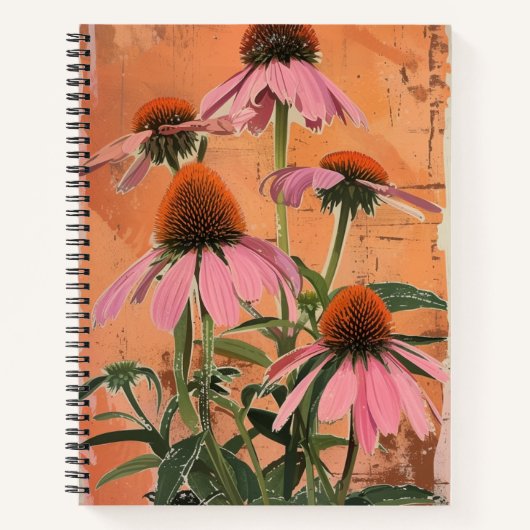 Artsy  Coneflower Esthetisch Notitieboek (Voorkant)