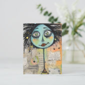 Artsy Dames 2 Groene ogen Briefkaart (Staand voorkant)