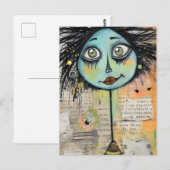 Artsy Dames 2 Groene ogen Briefkaart (Voorkant / Achterkant)