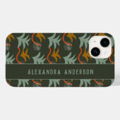 Artsy Dark Green - aangepast Abstract kunstpatroon Case-Mate iPhone Case (Achterkant (horizontaal))