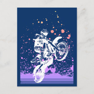 Artsy Dirt Bike Briefkaart