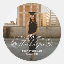 Artsy Doodles Afstuderen Dank u Stickers