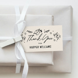 Artsy Doodles Bewerkbare Kleur Afstuderen Favoriet Cadeaulabel