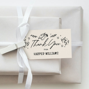 Artsy Doodles Bewerkbare Kleur Afstuderen Favoriet Cadeaulabel