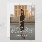 Artsy Doodles bewerkbare kleur Afstuderen uitnodig Kaart (Voorkant)