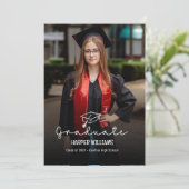 Artsy Doodles Editable Color Graduation Invitation (Debout devant)