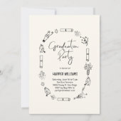 Artsy Doodles Editable Color Graduation Invitation (Dos)