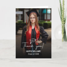 Artsy Doodles Graduation Carte de remerciements