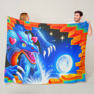Artsy Dragon Fleece Deken