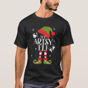 Artsy Elf Familie Matching Pyjama Kerstcadeau Art T-shirt