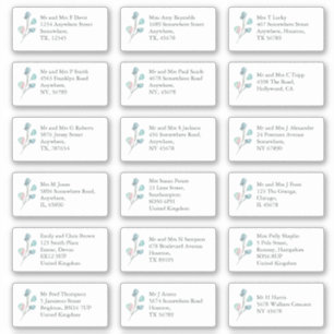 Artsy EucaIyptus Individuele ontvanger Naam Adres Sticker