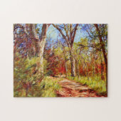 Artsy Fall Forest Path Puzzle (Horizontal)