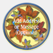 Artsy Fall laat cirkel Ronde Sticker (Voorkant)