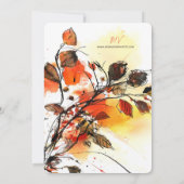 Artsy Fall verlaat uitnodiging (Achterkant)