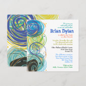 ARTSY FARTSY Bar Bat mitzvah Invitation (Devant / Derrière)