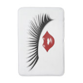 Artsy Feminine Chic Eyelashes & Lips Designer Badmat (Voorkant Verticaal)