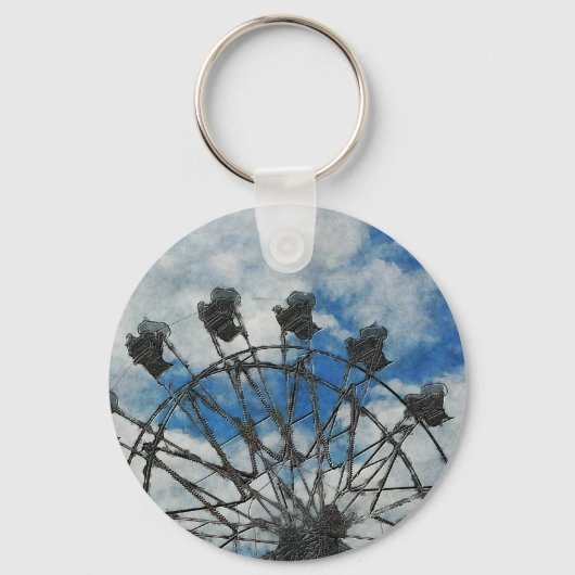 Artsy Ferris Wheel Sleutelhanger (Voorkant)
