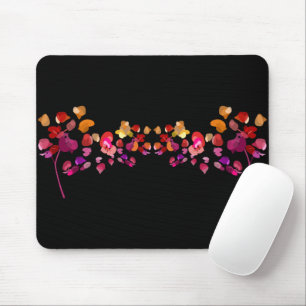 Artsy Fiery Petals Feminine Print Muismat