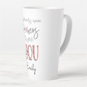 Artsy Flower Typography Friendship Quote Name Latte Mok (Rechterhoek)