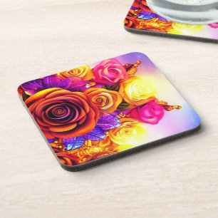 Artsy Flowers Bier Onderzetter