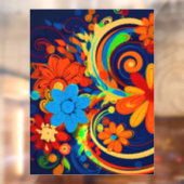 Artsy Flowers Raamsticker (Vel 2)