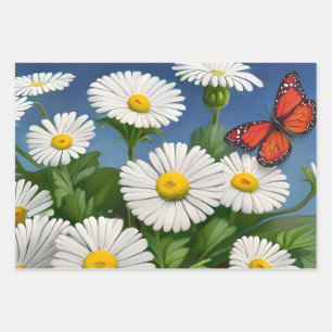 Artsy Fun Daisies en Butterflies Inpakpapier Vel
