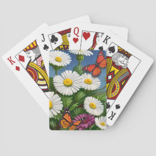 Artsy Fun Daisies en Butterflies Pokerkaarten