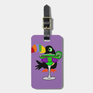 Artsy Funny Toucan Bird Drink Margarita Bagagelabel