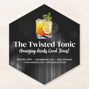 Artsy Gemengde Cocktail Drinken Kartonnen Onderzetters