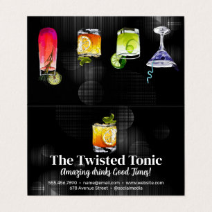 Artsy Gemengde Cocktail Drinken Visitekaartjes