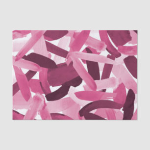 Artsy Girly Roze Bourgondische penseelstreek Colla Tissuepapier