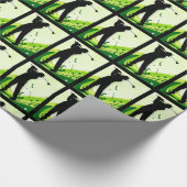 Artsy Golf Player Cadeaupapier (Hoek)