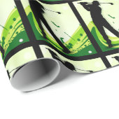 Artsy Golf Player Cadeaupapier (Rol Hoek)