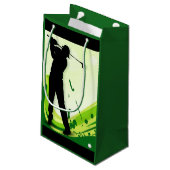 Artsy Golf Player Klein Cadeauzakje (Achterkant Gekanteld)