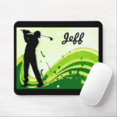 Artsy Golf Player Muismat (Met muis)